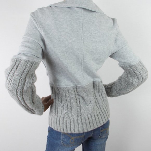 FREE PEOPLE Womens Top L Gray Cardigan Sweater - Picture 8 of 10